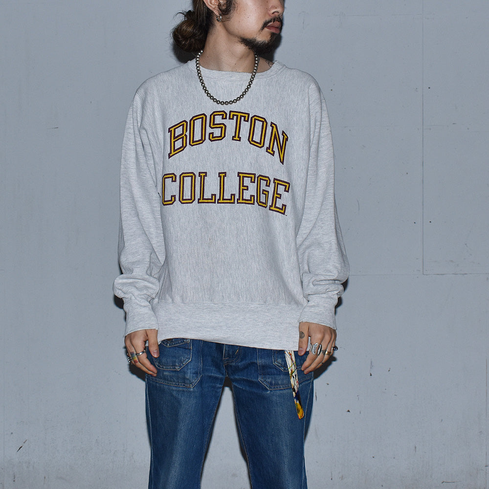 90’s Champion “BOSTON COLLEGE” RWスウェット USA製 250405