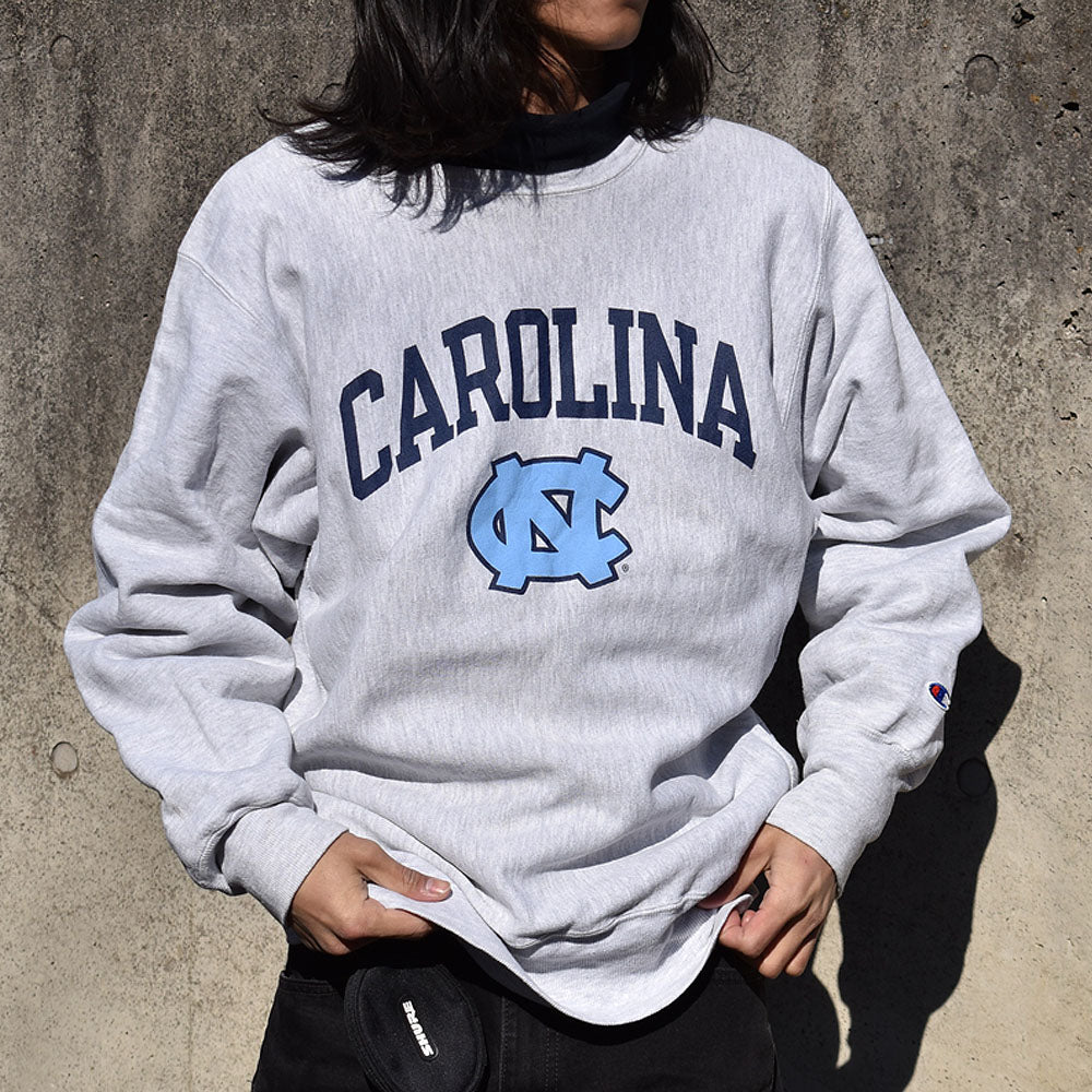 90's　Champion/チャンピオン “CAROLINA CN” カレッジプリント RWスウェット　230221