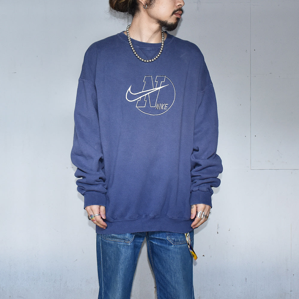 90’s NIKE 刺繍デザイン ロゴスウェット USA製 220416