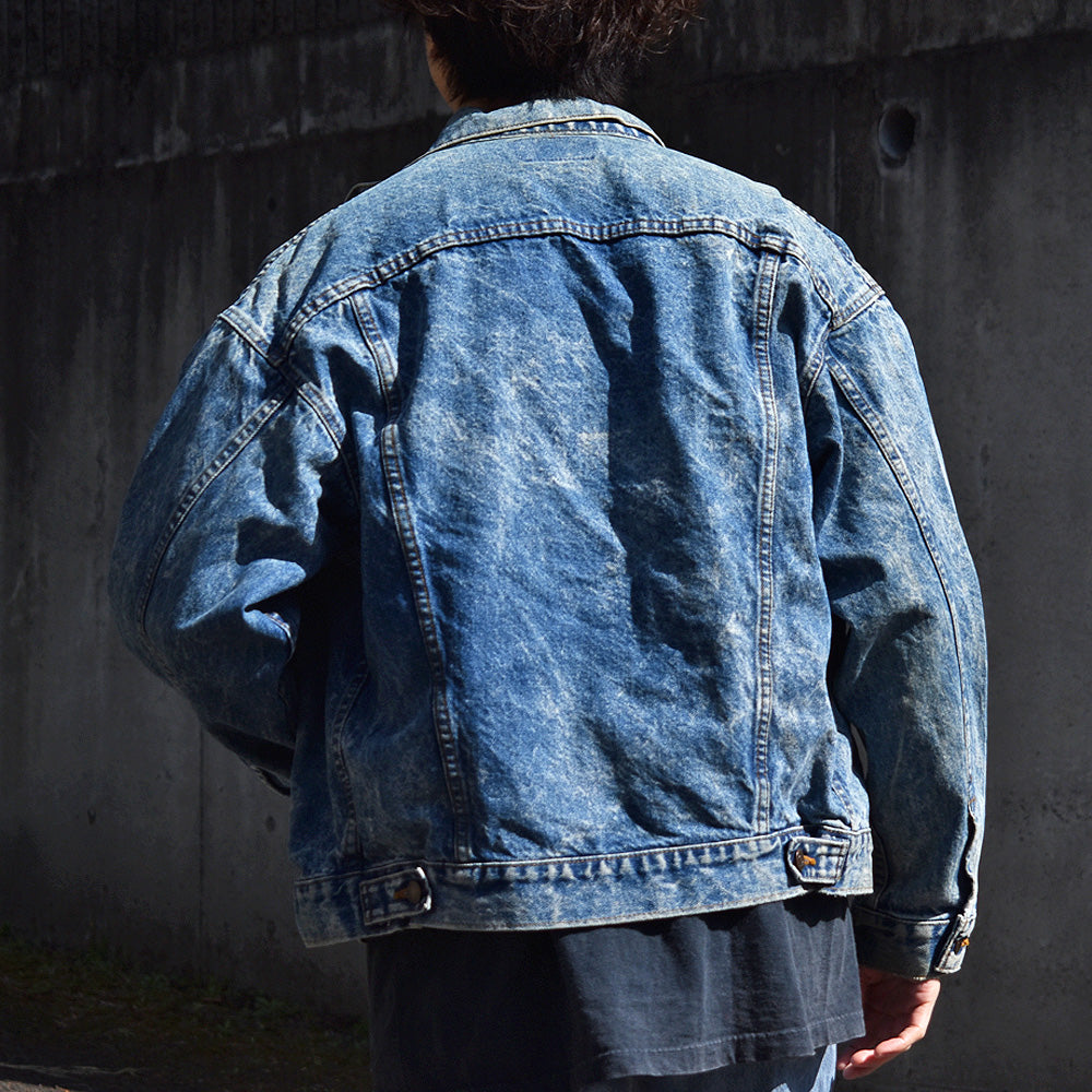 90's Levi's/リーバイス 70507-0219 ケミカルウォッシュ! デニムジャケット USA製 230419