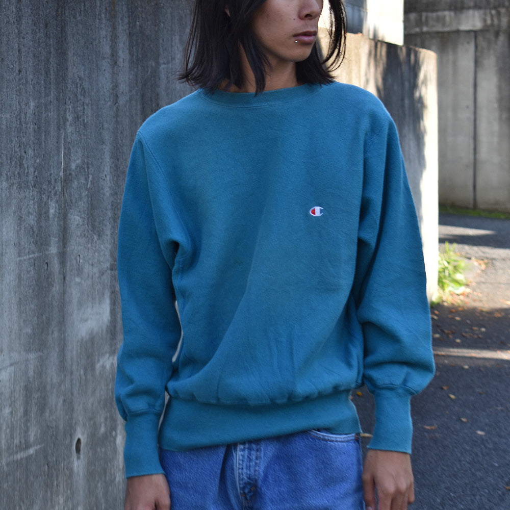 90's Champion/チャンピオン 無地 TRQ RWスウェット USA製 221020