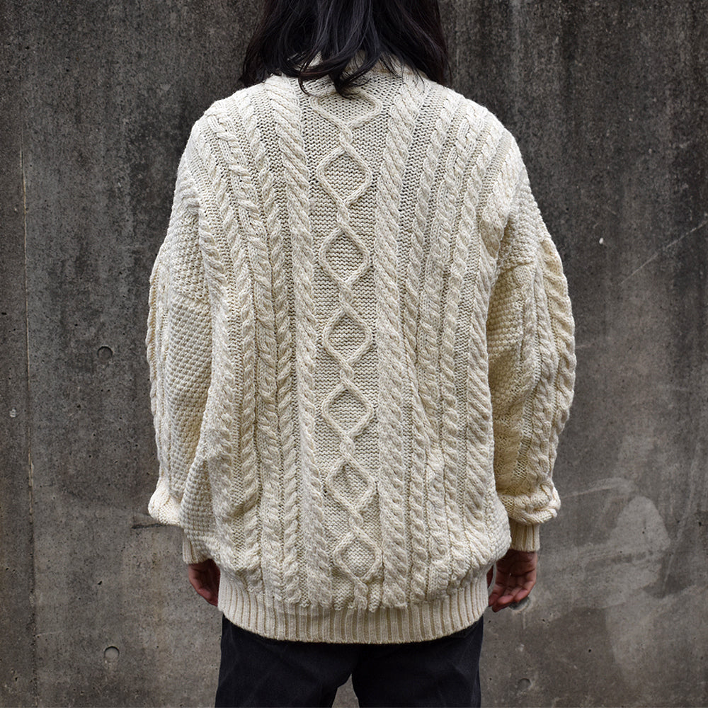 Guernsey WOOLLENS ハンドニット ウールセーター アイルランド製 230123