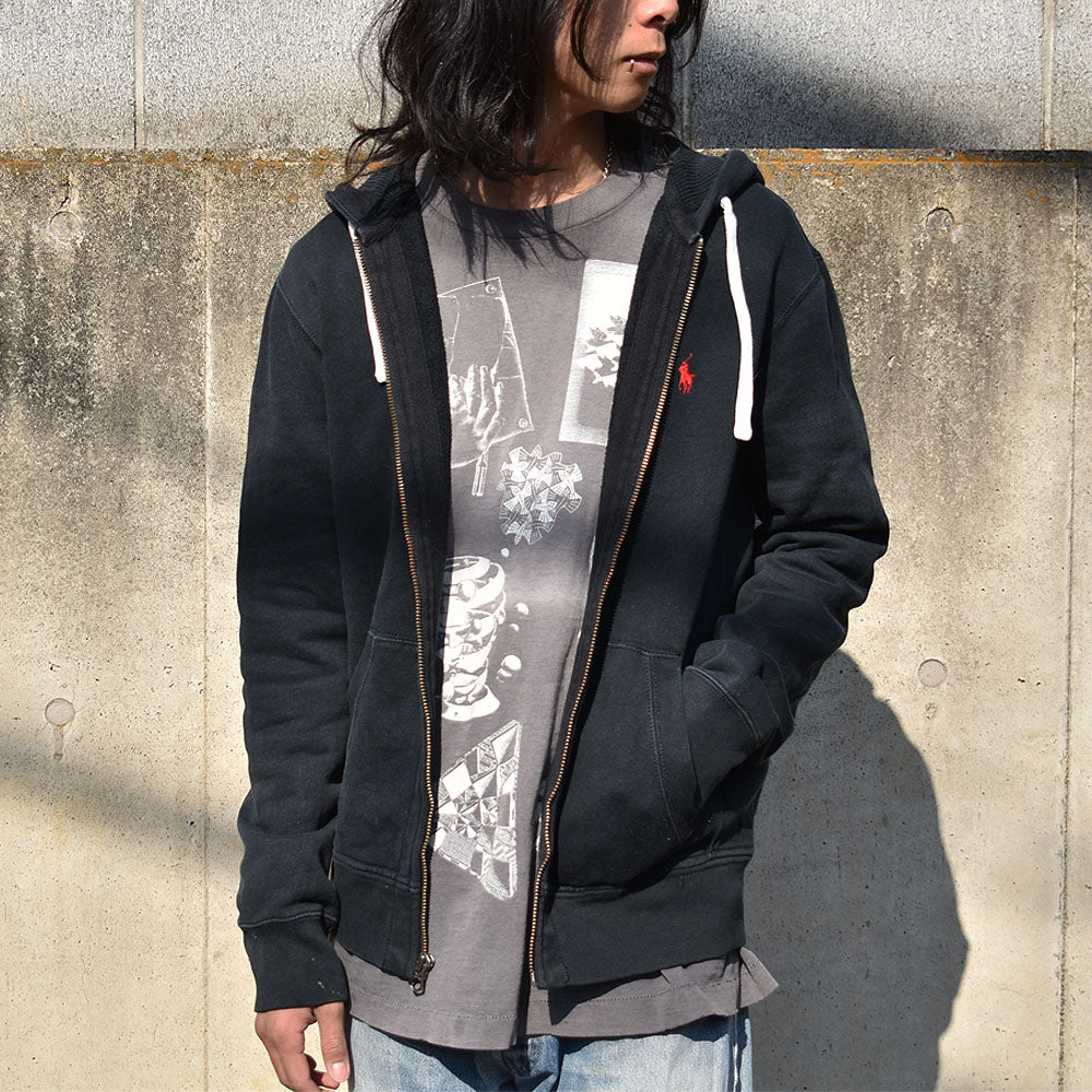 90’s Polo Ralph Lauren/ポロ ラルフローレン BLK フルジップパーカー 230315