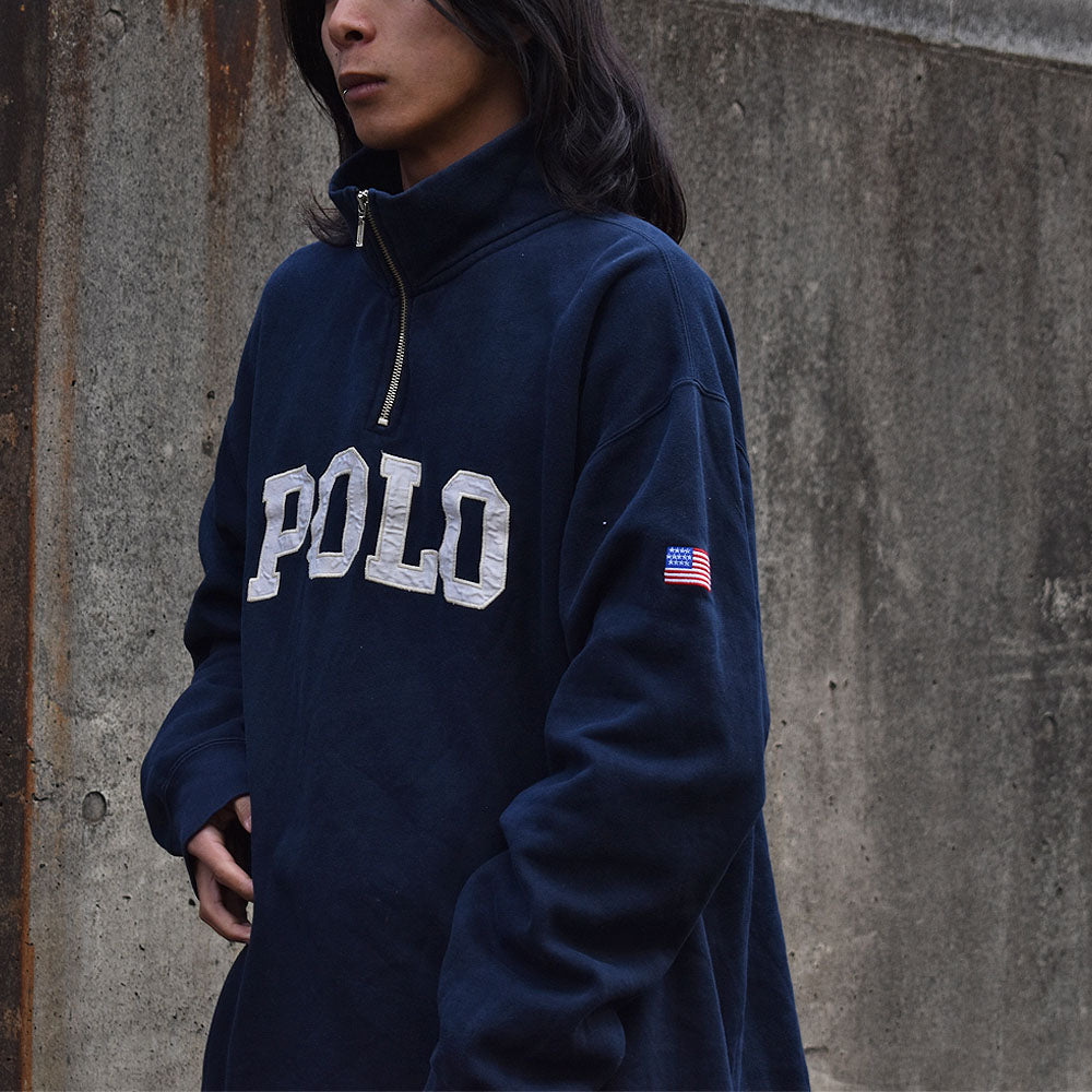 Polo Ralph Lauren/ポロ ラルフローレン “POLO” ハーフジップ スウェット　230307