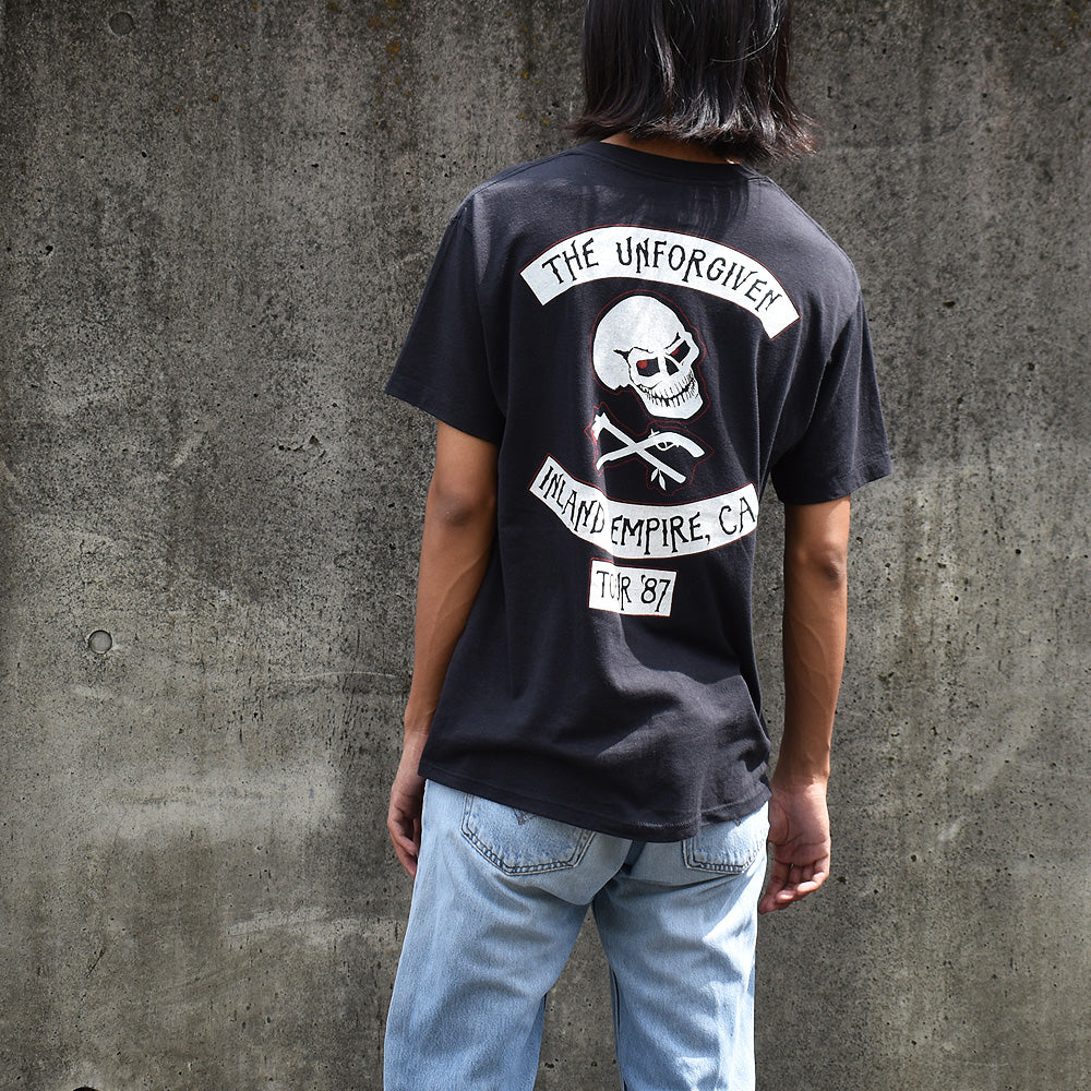 80's The Unforgiven/ジ・アンフォーギヴン ”INLAND EMPIRE, CA. TOUR’87” Tee USA製 220831