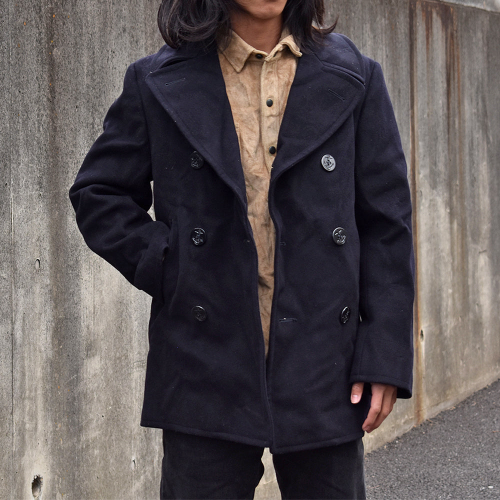 60's U.S.NAVY ポケット裏コーデュロイ 8ボタン Pコート 230130