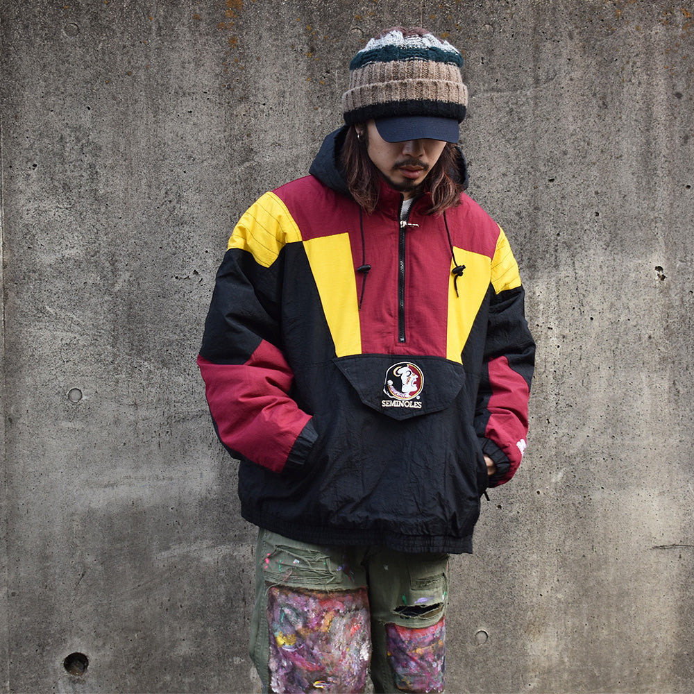 90's STARTER "Florida SEMINOLES" 中綿入り フード ナイロンジャケット 230120