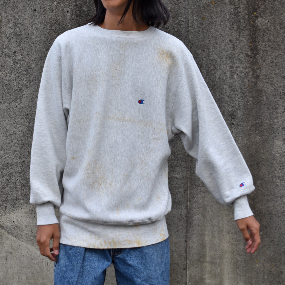 90’s Champion 無地 GRY RWスウェット USA製 250324