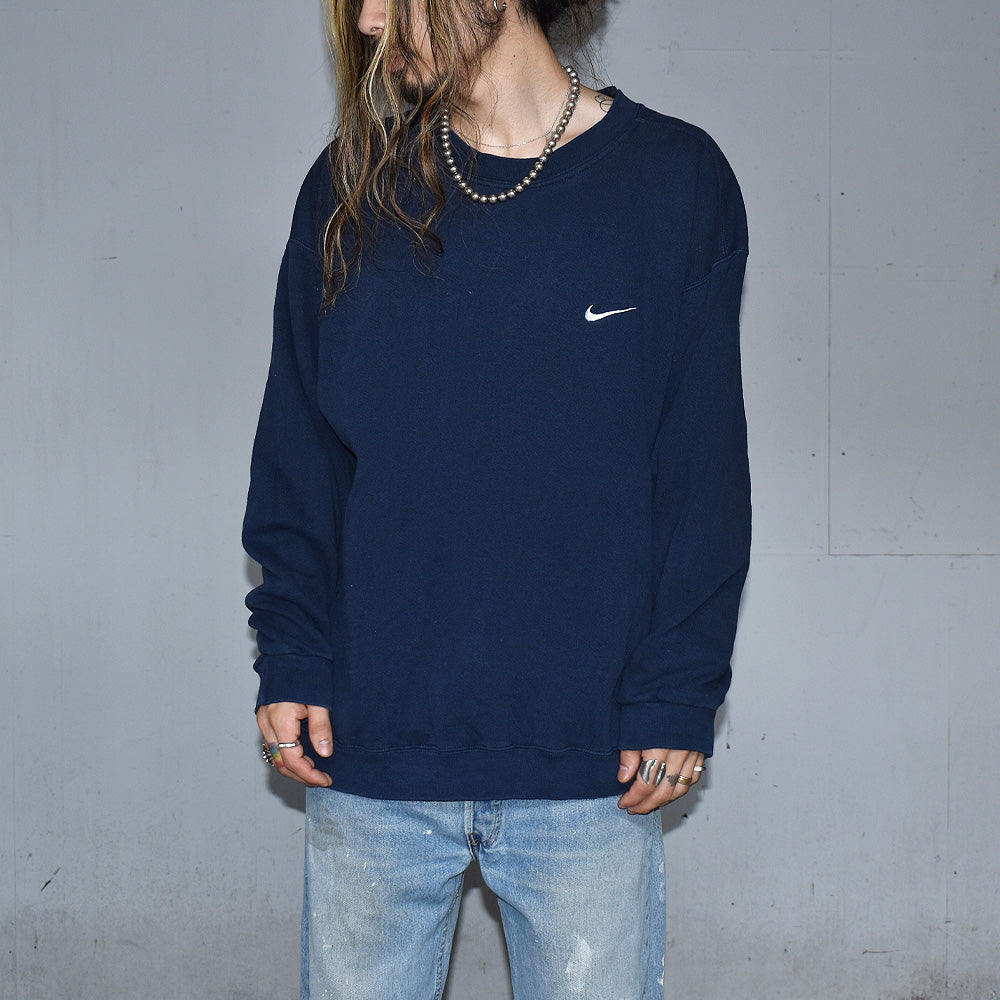 90's NIKE/ナイキ small swoosh logo スウェット 220426