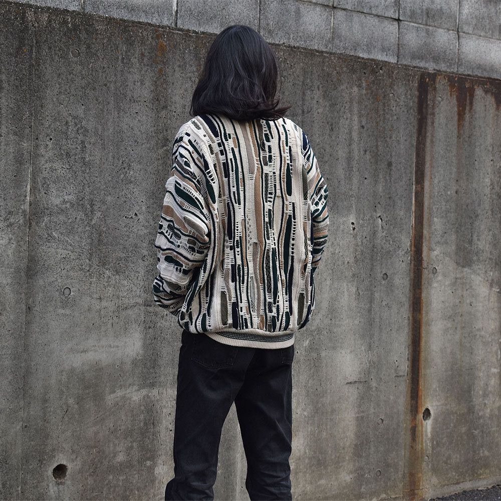 90's CROFT & BARROW 立体編み 3Dニット コットンセーター 230307