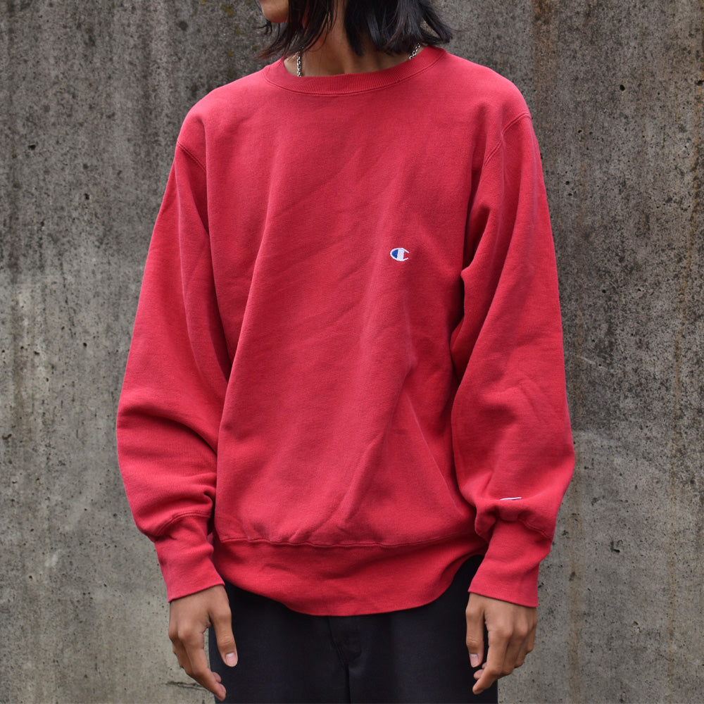 90’s Champion 目付き! RED RWスウェット USA製 221009