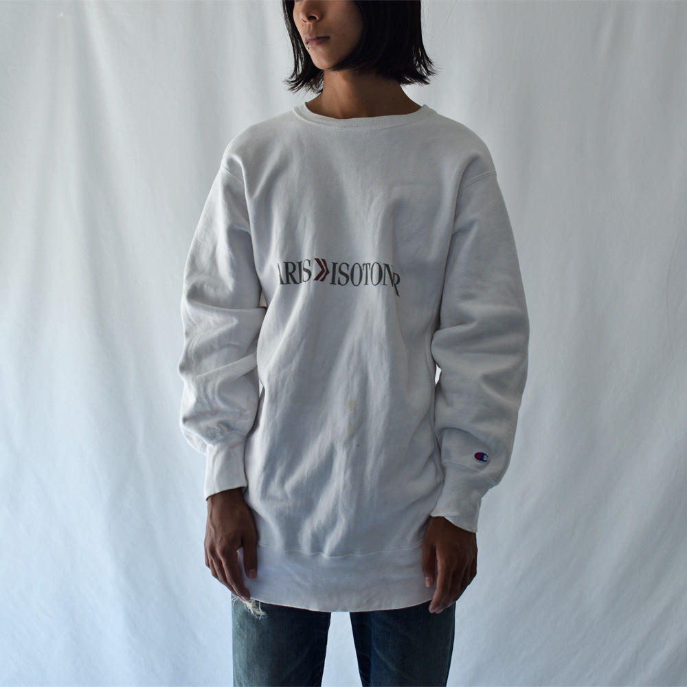 90's Champion/チャンピオン “ARIS ISOTONER” ホワイト! RWスウェット USA製 220802