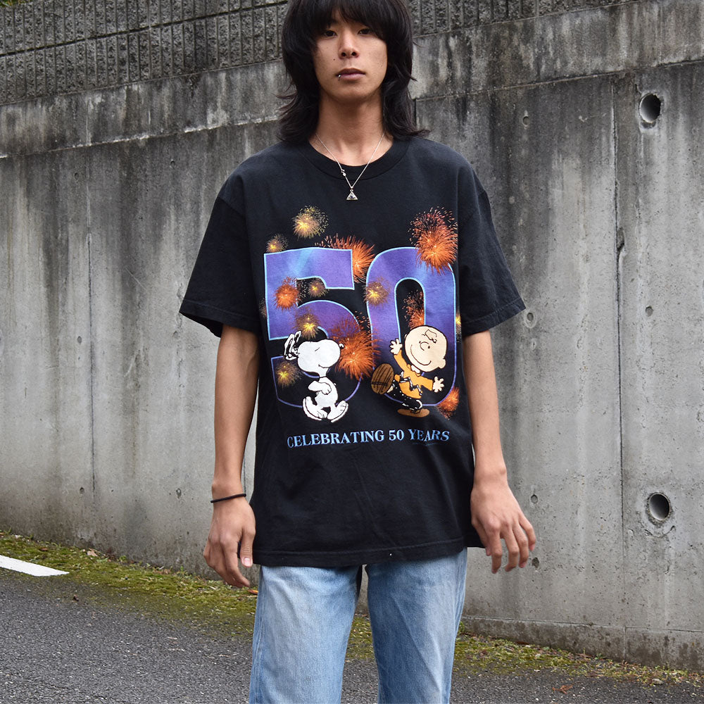Y2K Peanuts/ピーナッツ “CELEBRATING 50 YEARS” Tシャツ 230331