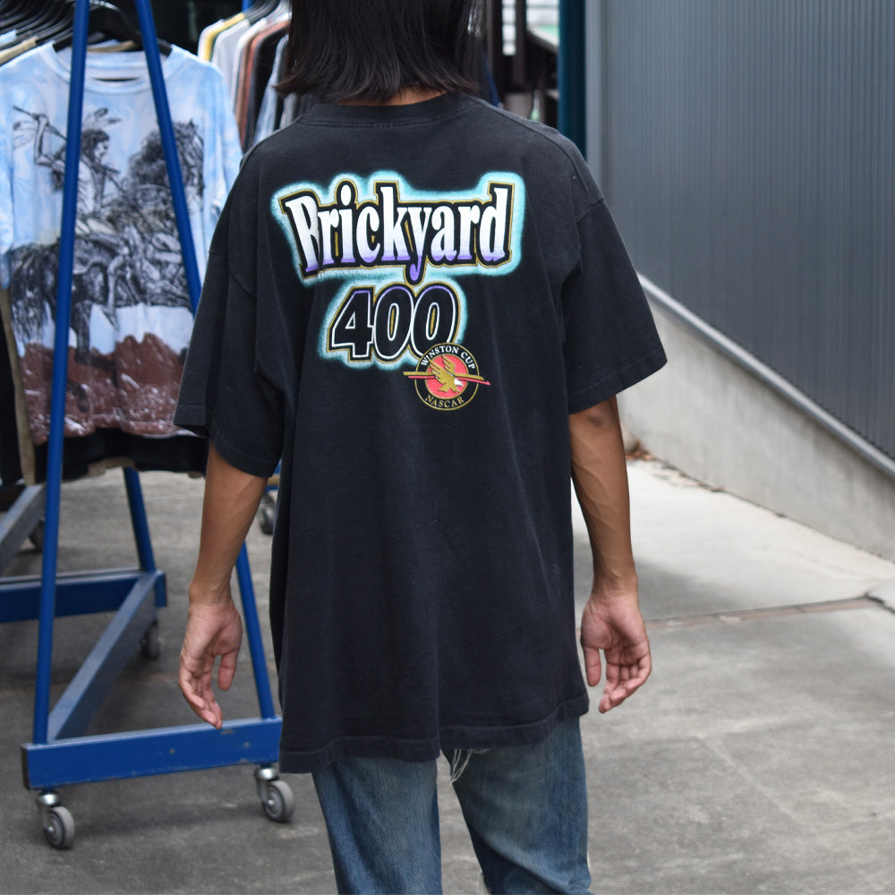 90’s Fruit of the Loom ”Brickyard 400” NASCAR レーシング Tシャツ USA製 250507