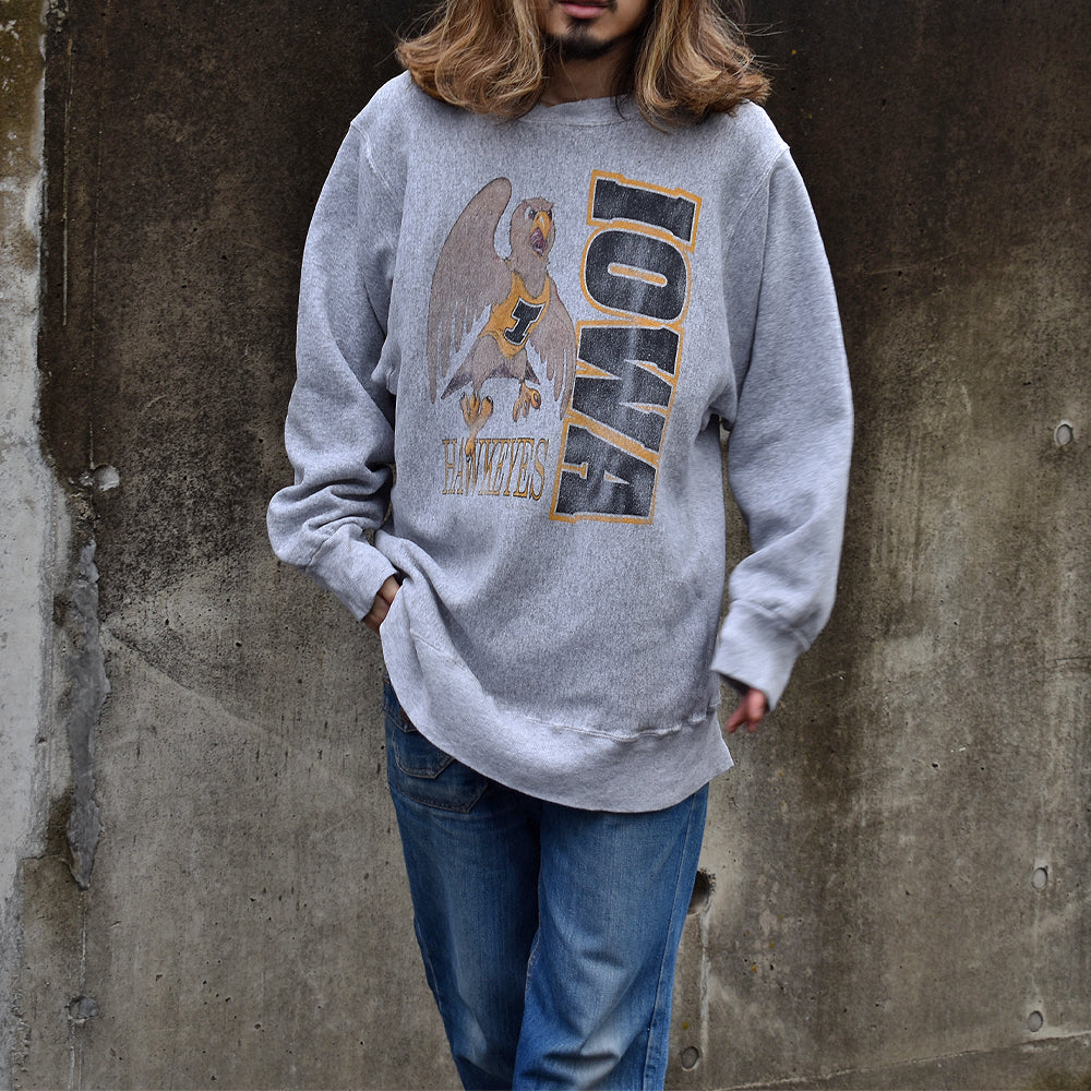 80's “Iowa Hawkeyes” リバースタイプ スウェット USA製 221208H
