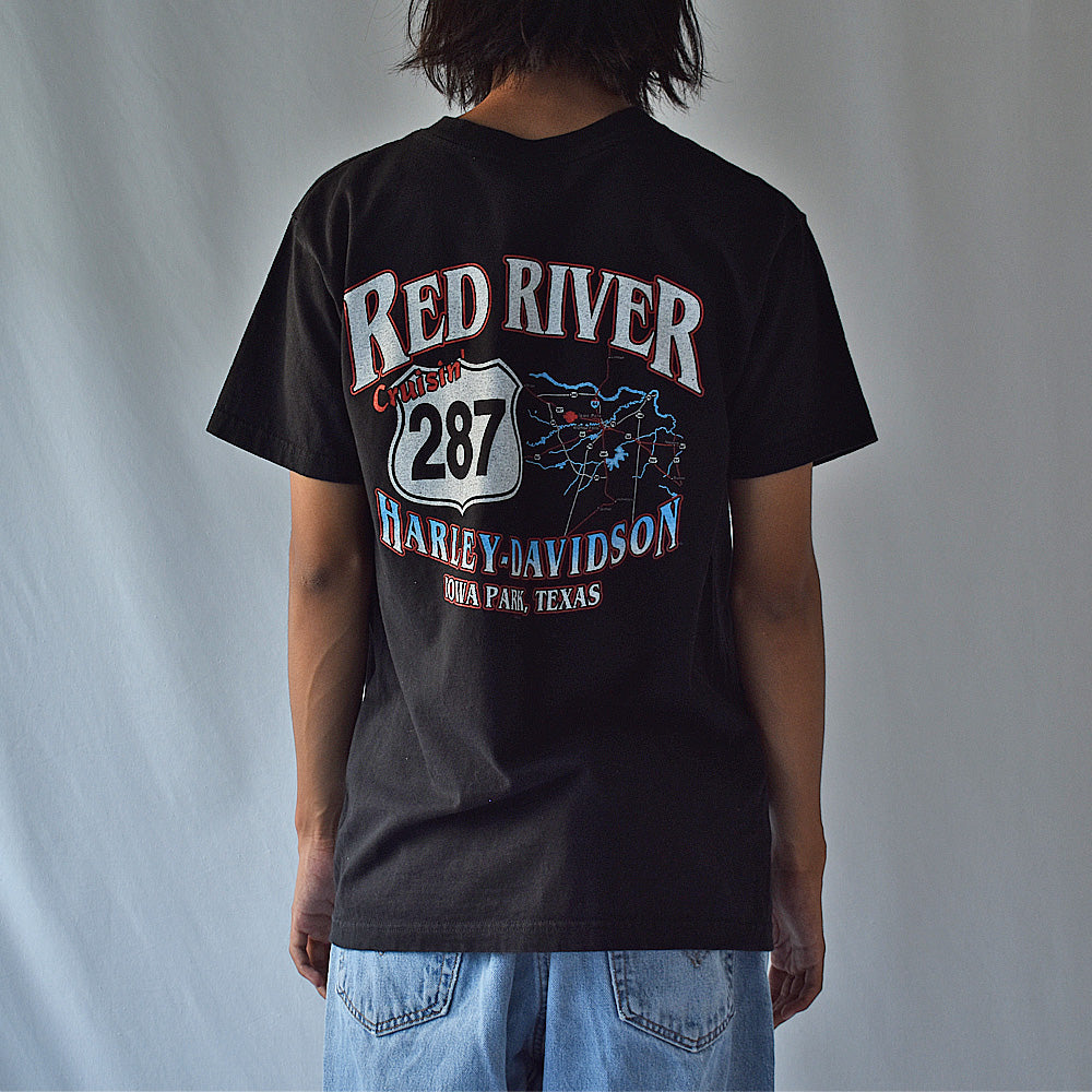 Y2K Harley-Davidson “ROAD” バイク Tシャツ USA製 250419