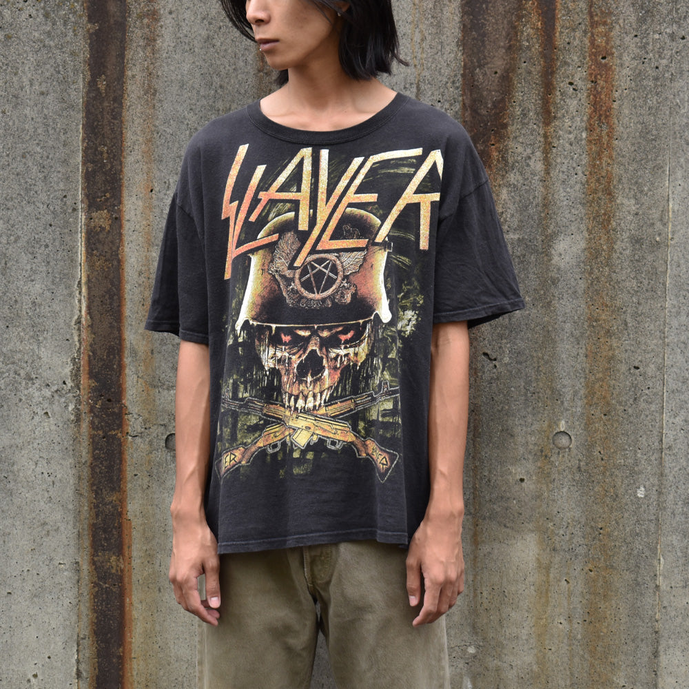 Y2K SLAYER skull soldier ロックTシャツ 250405