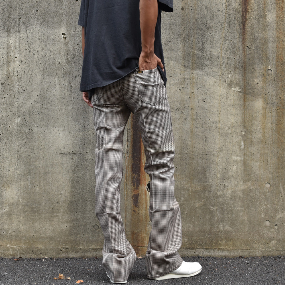 70's デッドストック! Lee/リー 200 ブーツカット フレア チェックパンツ USA製 220913