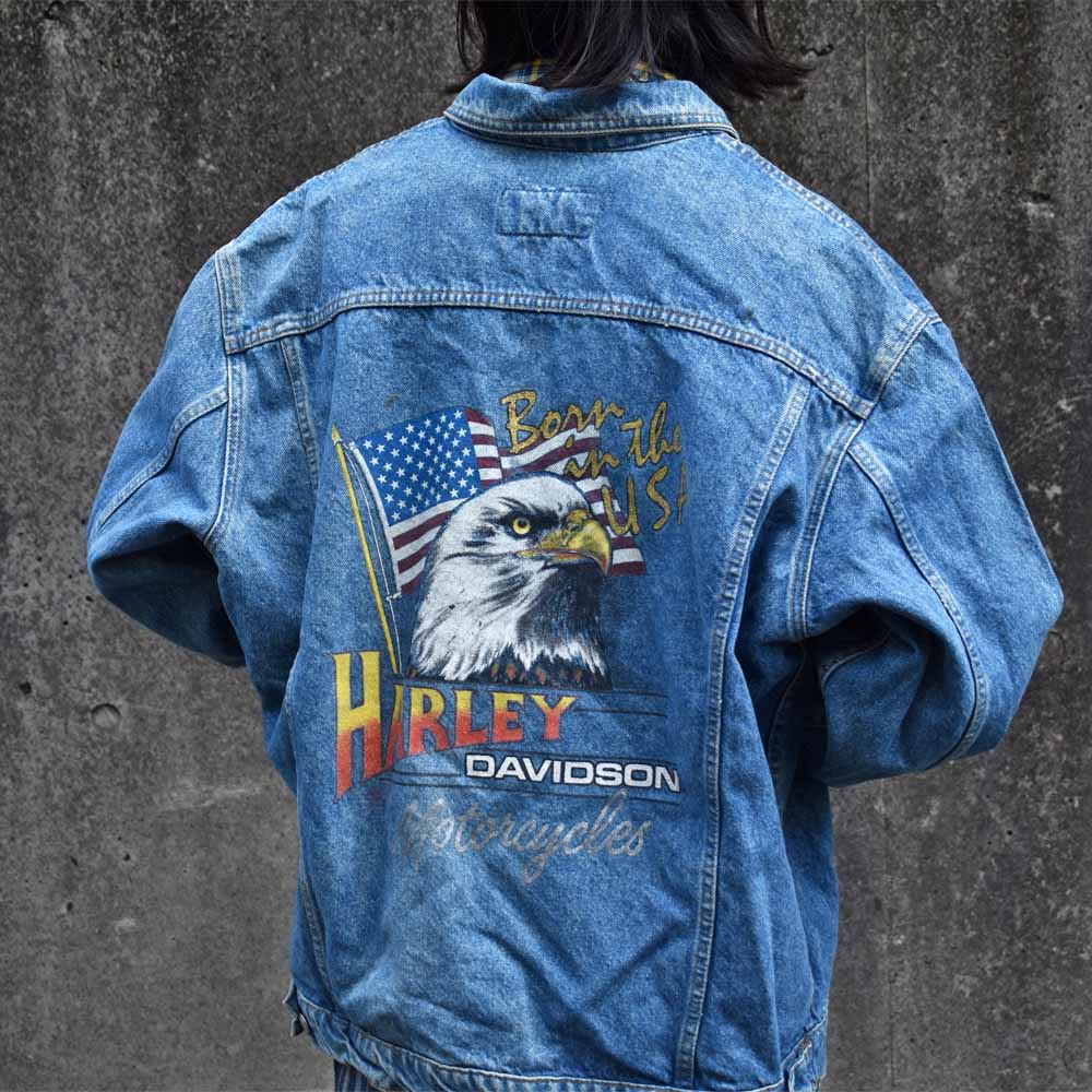 Vintage HARLEY DAVIDSON デニムジャケット USA製 - Gジャン/デニム