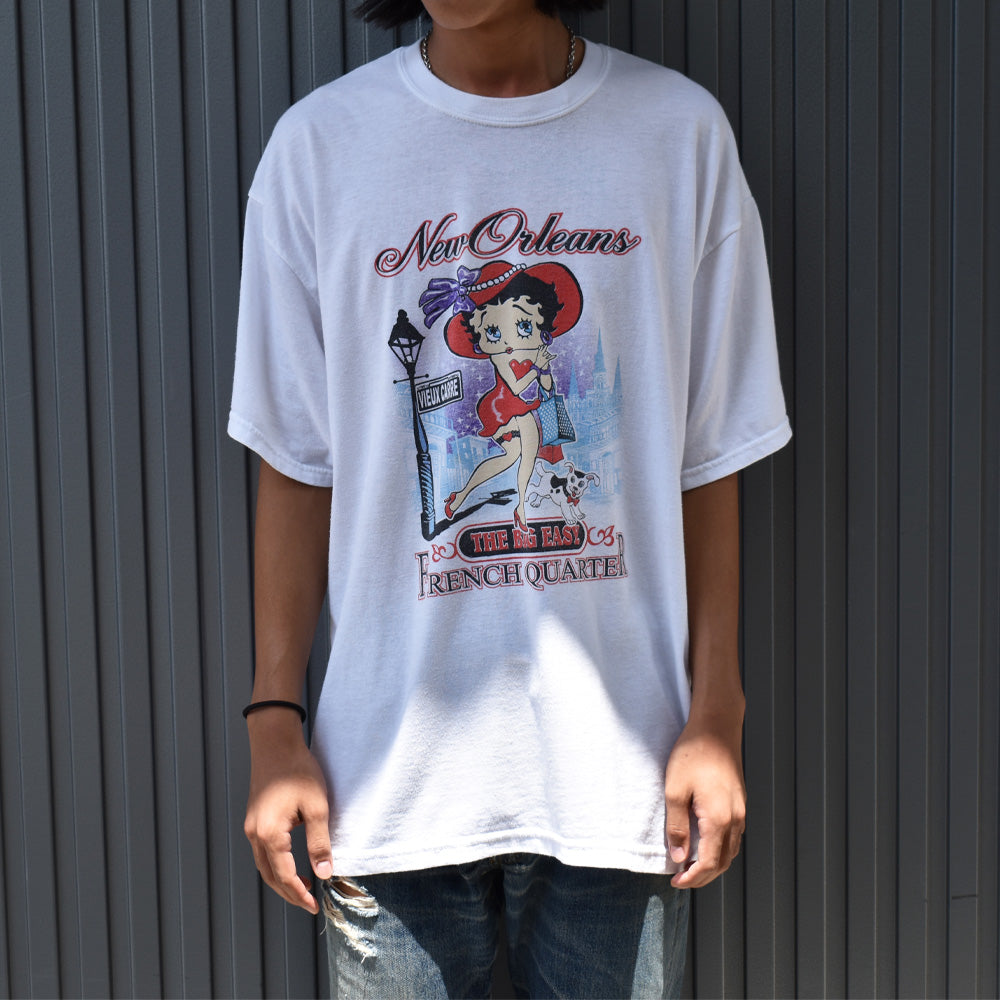 Y2K GILDAN “Betty Boop New Orleans” キャラクター Tシャツ 250509