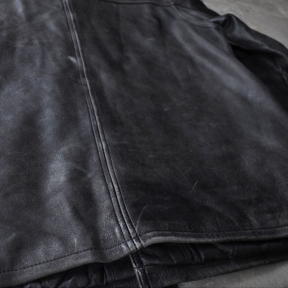 90’s Misty Harbor レザーカーコート 251104H