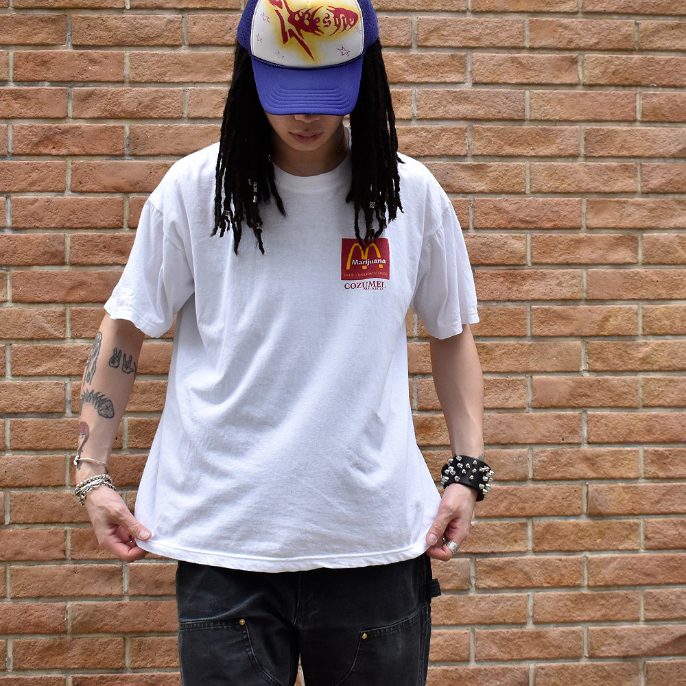 Y2K “Marijuana“ マクドナルドパロディ！ Tシャツ 240430H