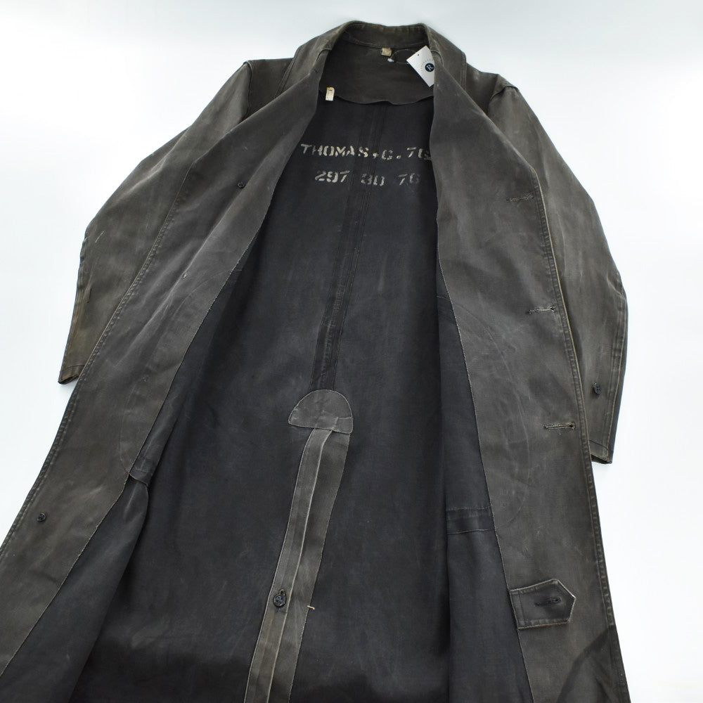 40's WWⅡ U.S.NAVY ステンシル入り デッキレインコート 黒 260306H