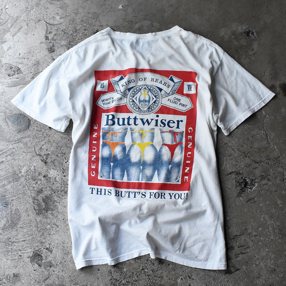 Y2K バドワイザーパロディ！“Buttwiser“ Tシャツ 240813H