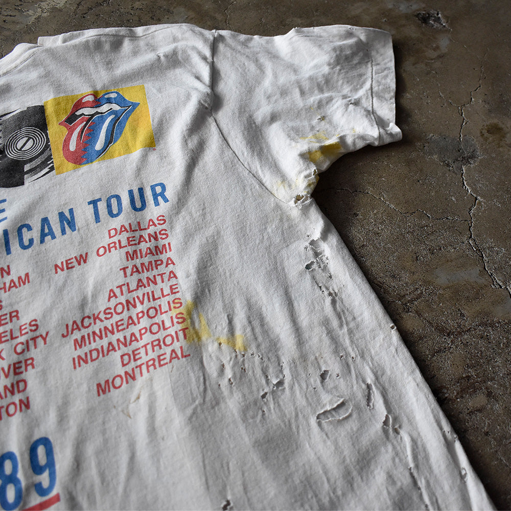 80's ボロ！ The Rolling Stones “Andy Warhol Type” North American Tour Tシャツ 240416H