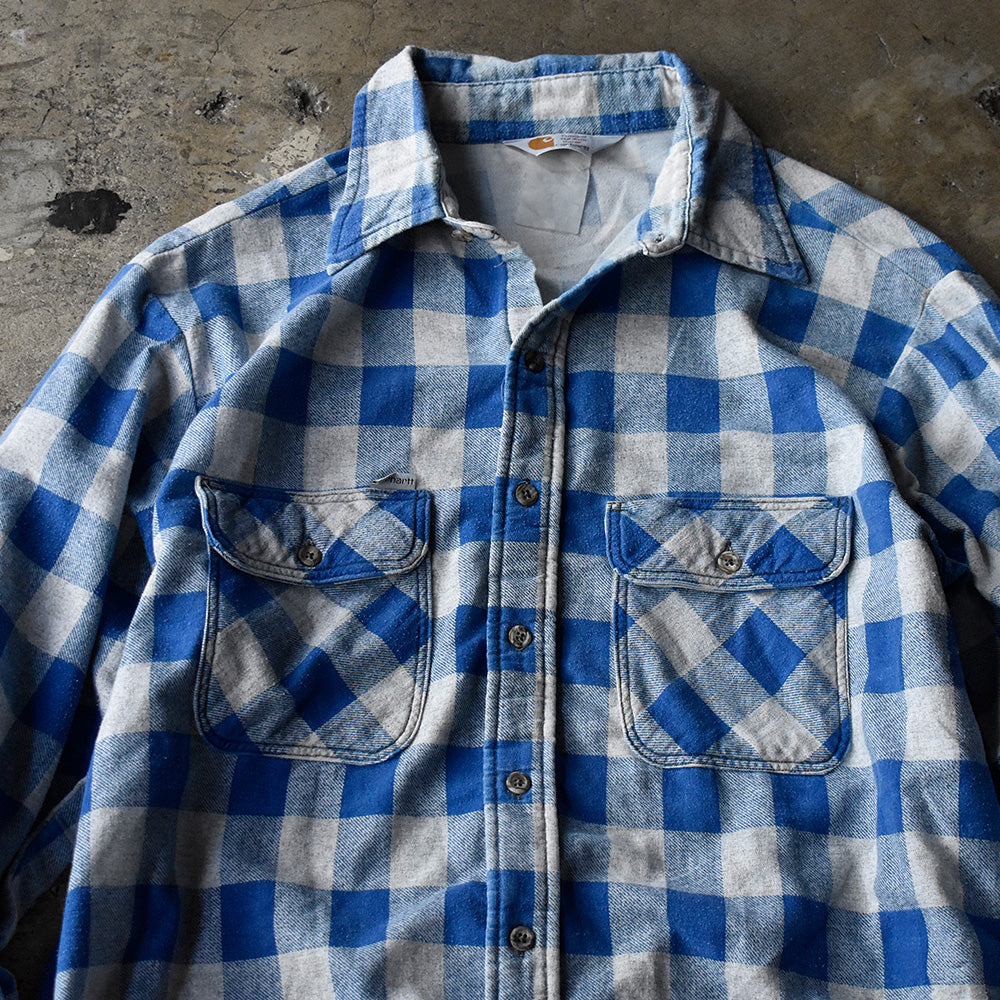 90's Carhartt ブロックチェック柄 ネルシャツ 250802H