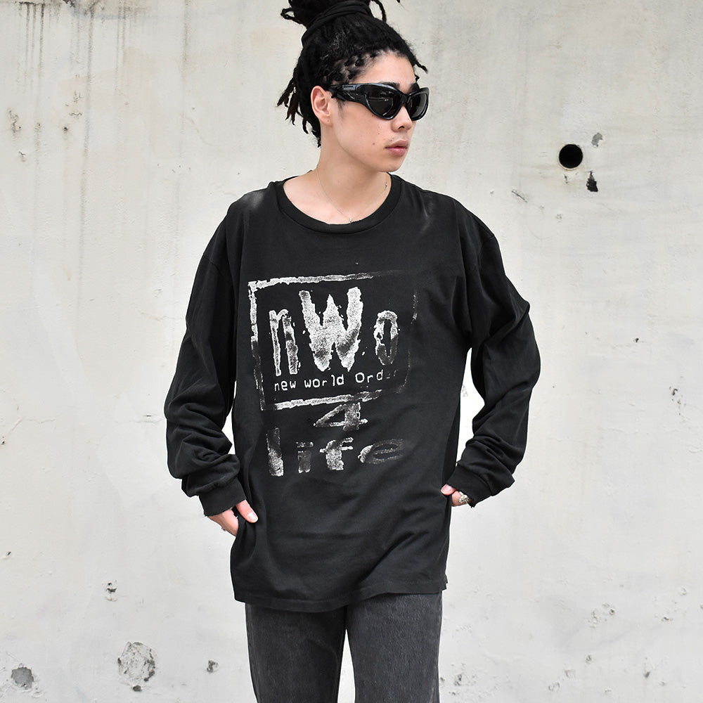 90's nWo “nWo4Life” ロングスリーブTシャツ USA製 240717H