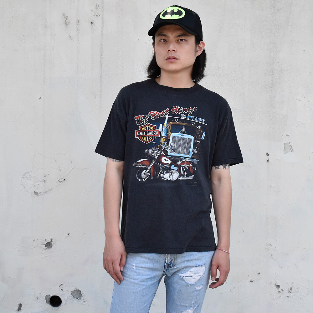 80's Harley Davidson 3D Emblem “The Best Things in My Life“ Tシャツ 240721H