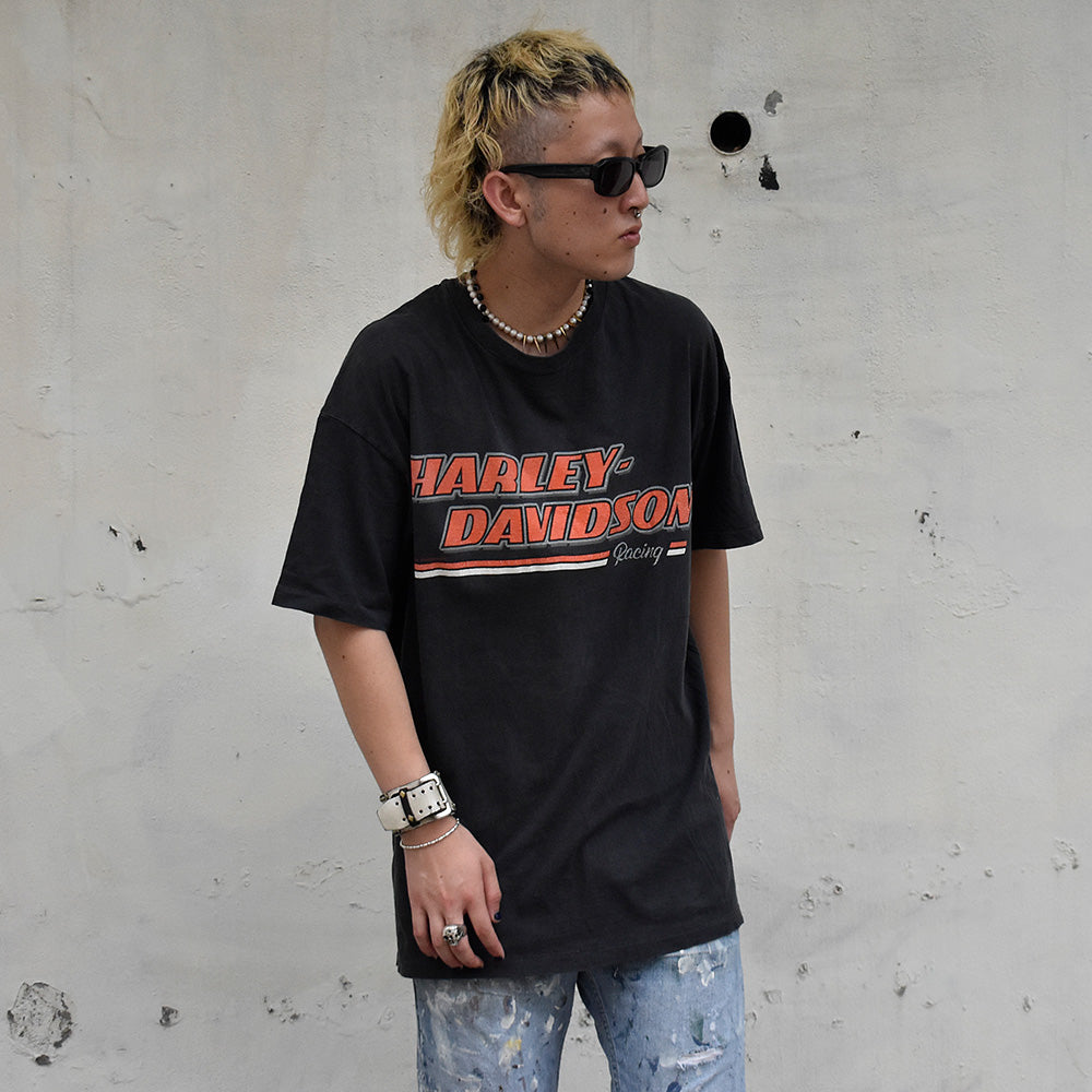 90's Harley Davidson “Harley Davidson Racing” Tシャツ USA製 240815H