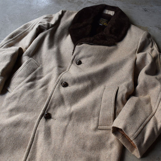 50-60s Harbour Park ボア襟 ウールチェスターコート 231205