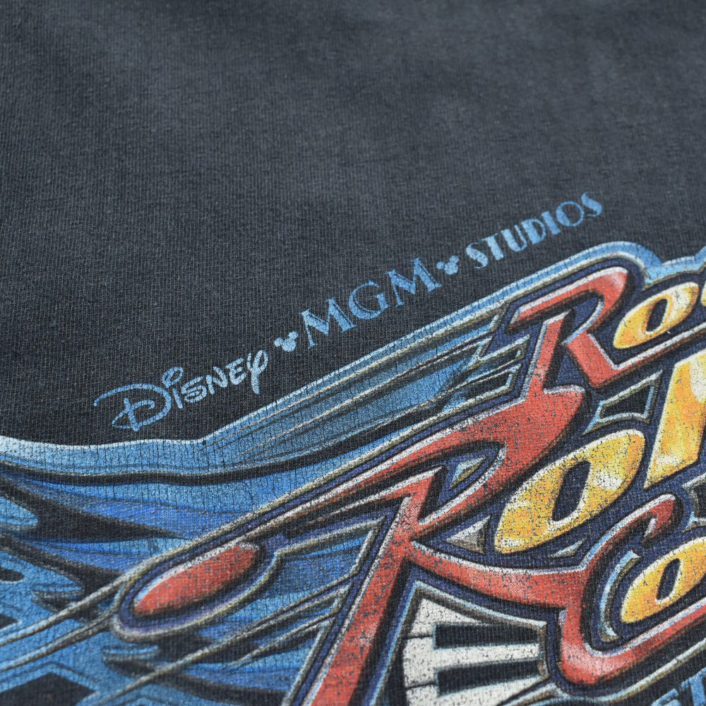 Y2K Disney/MGM STUDIOS "Rock 'n' Roller Coaster AEROSMITH" Tシャツ 260703H