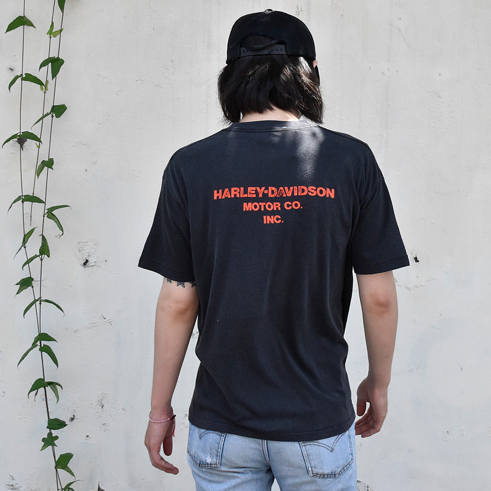 80's Harley Davidson 3D Emblem “The Best Things in My Life“ Tシャツ 240721H
