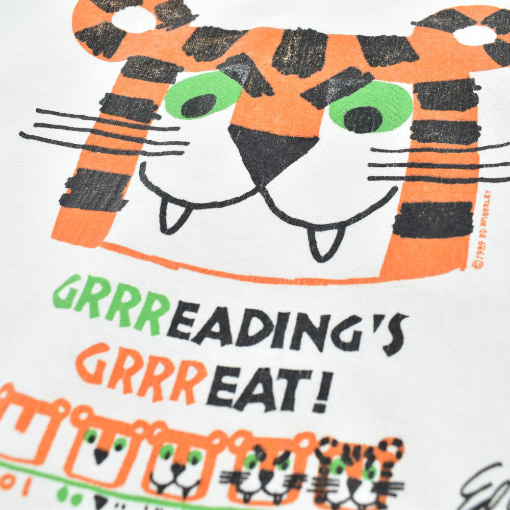 80’s Ed Emberley “GRRREADING'S GRRREAT!” 絵本 アートTシャツ USA製 260807H