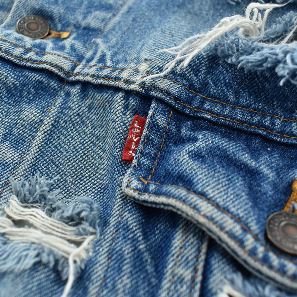 90's Levi's "Furst of a Kind" カスタム クラッシュデニムジャケット 260313H