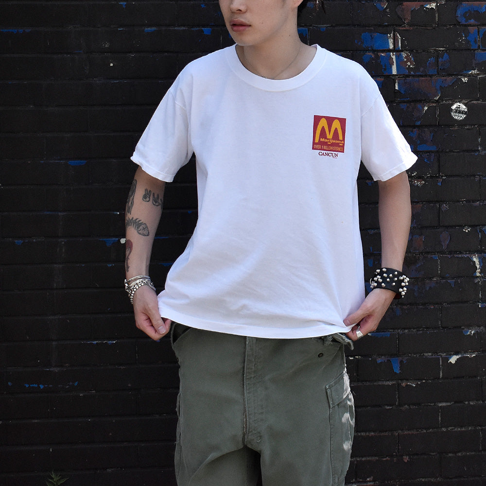 Y2K “Marijuana“ マクドナルドパロディ！ Tシャツ 240812H