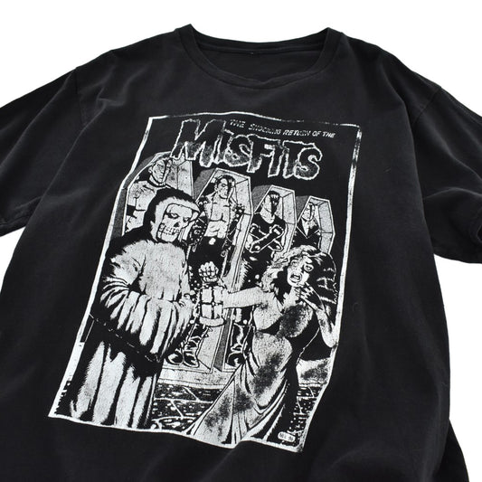 Y2K MISFITS "The Shocking Return of the Misfits" ホラーパンク ロックTシャツ 260804H