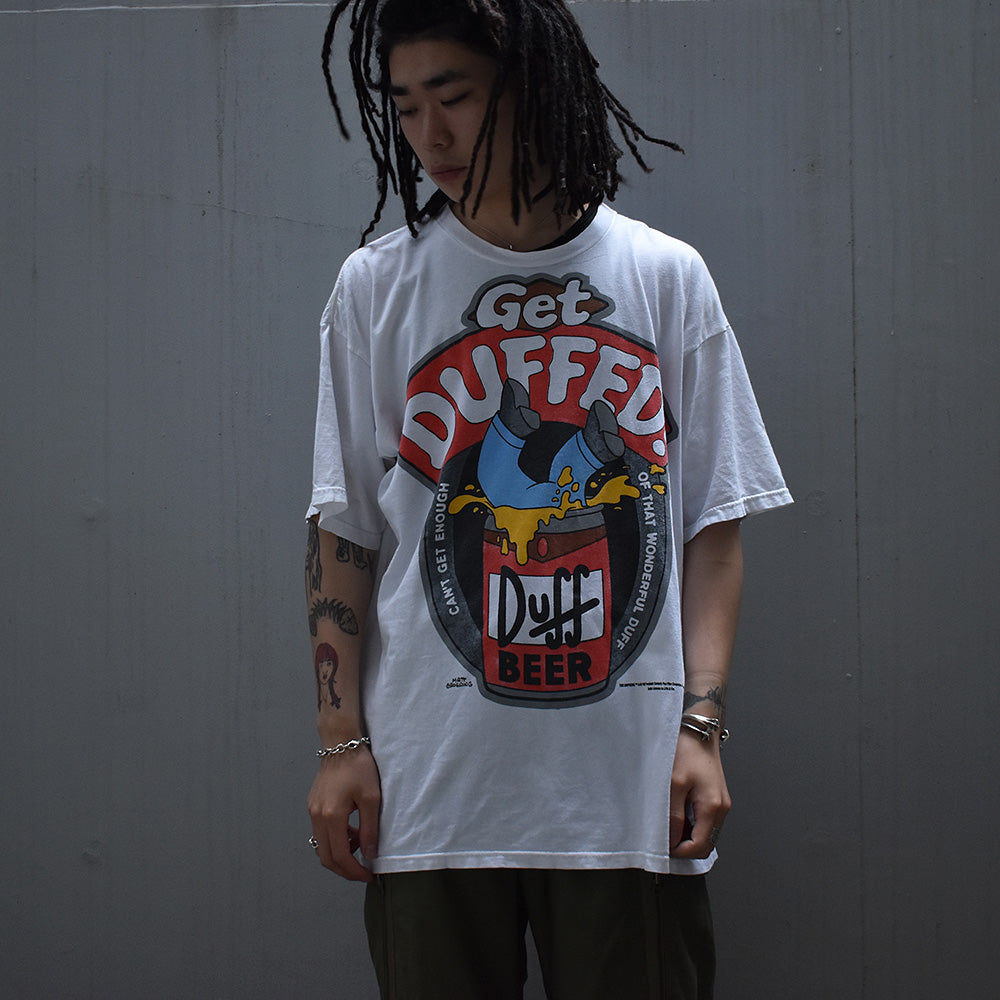 90's　The Simpsons/ザ・シンプソンズ　"Duff Beer " Tee　USA製　230523H