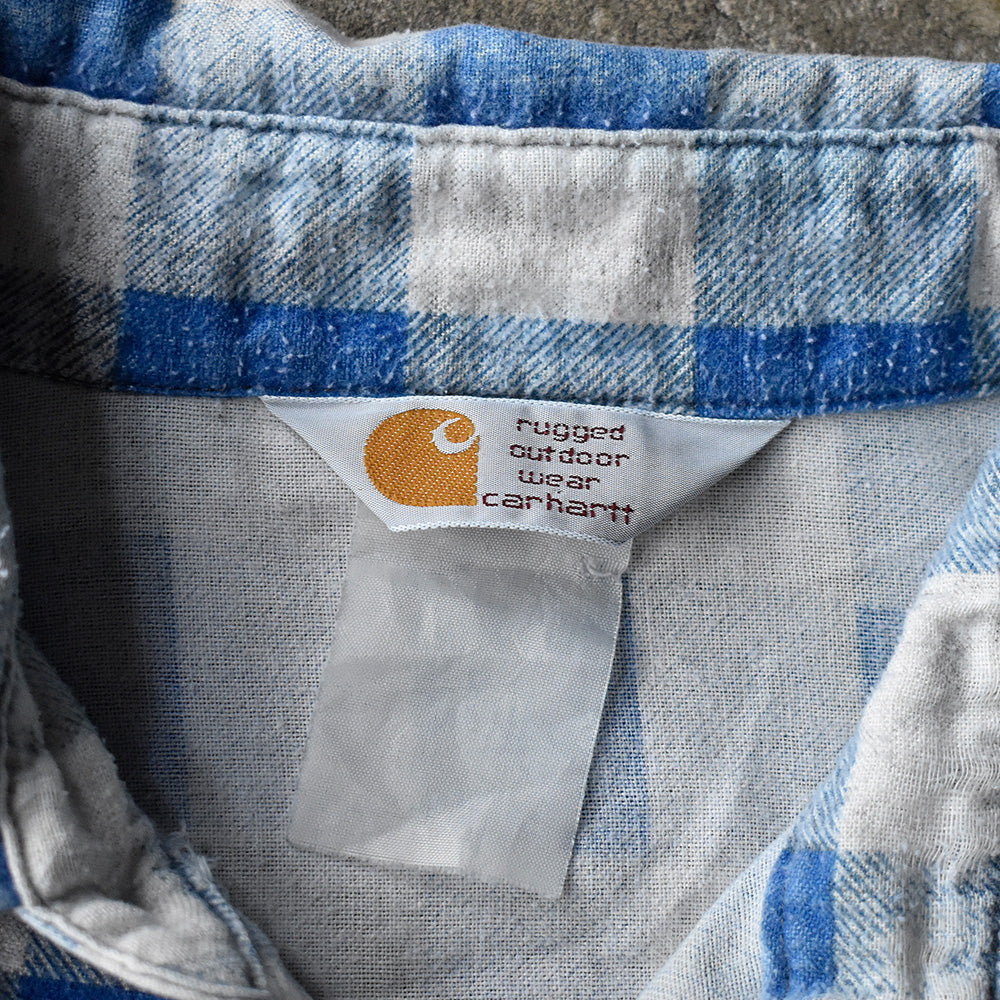 90's Carhartt ブロックチェック柄 ネルシャツ 250802H