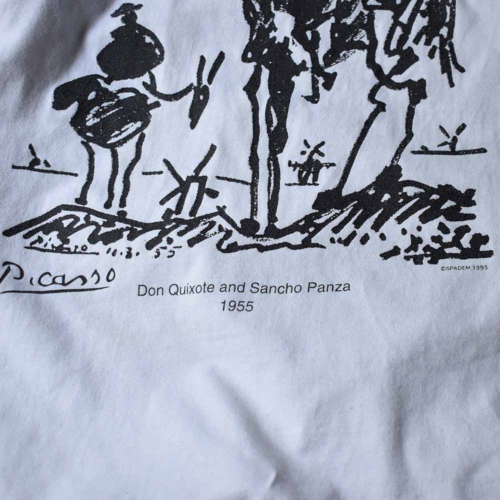 90's Pablo Picasso “Don Quixote” art Tシャツ USA製 240606H