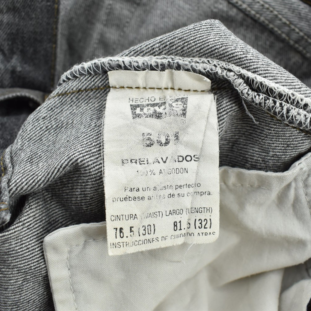 90's Levi's 501 先染めブラックデニム USA製 260904H