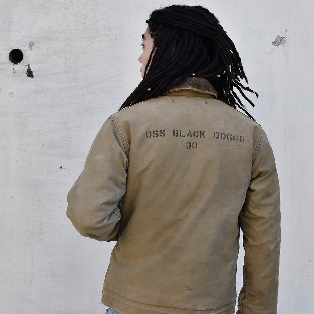 40's US.NAVY N-1 デッキジャケット ステンシル！ 240127H