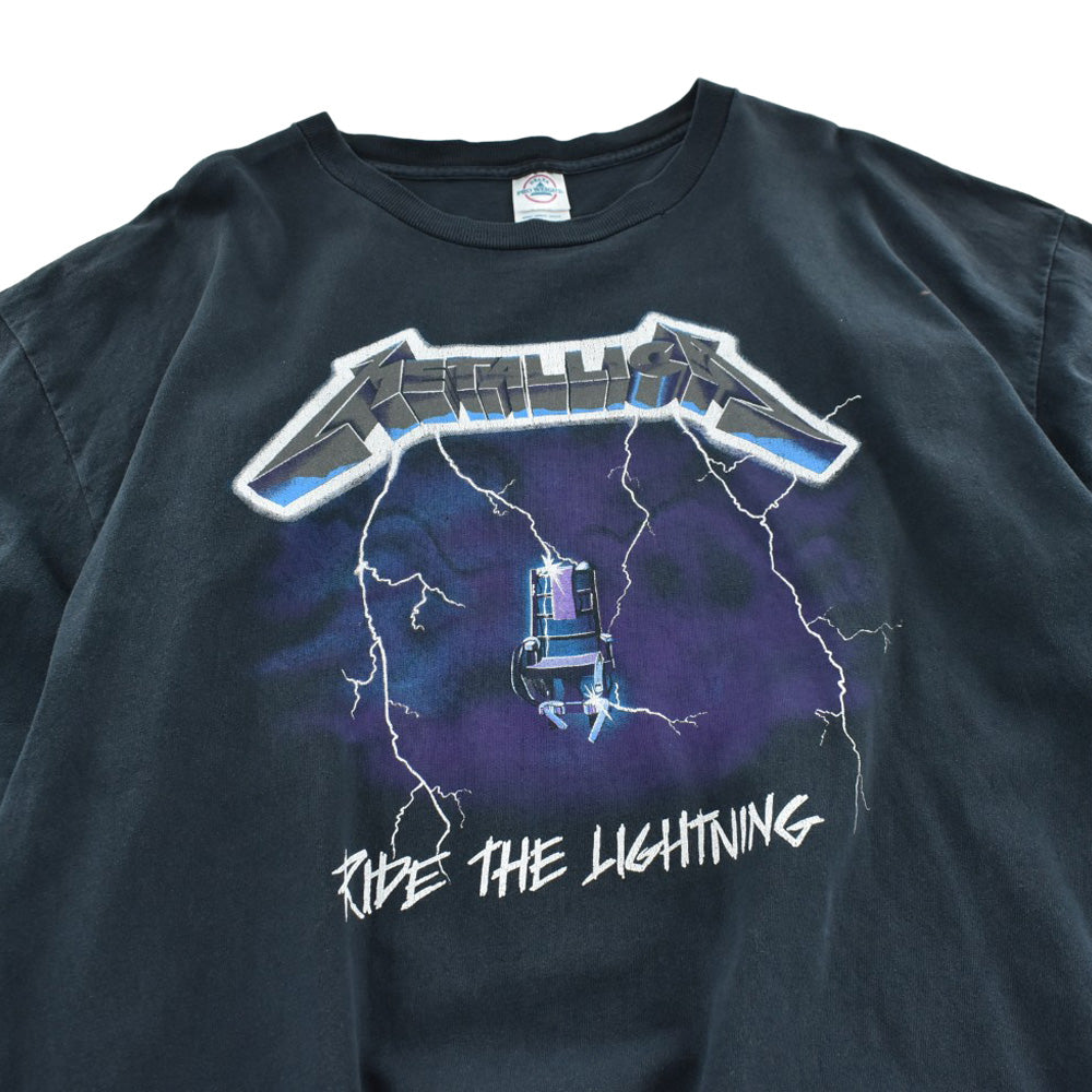 Y2K Metallica "Ride the Lightning" スラッシュメタル ロックTシャツ 260728H