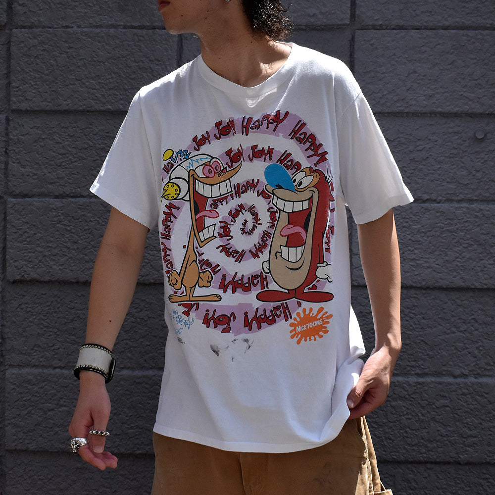 90’s　The Ren and Stimpy Show/レンとスティンピー Tee　USA製　230810H