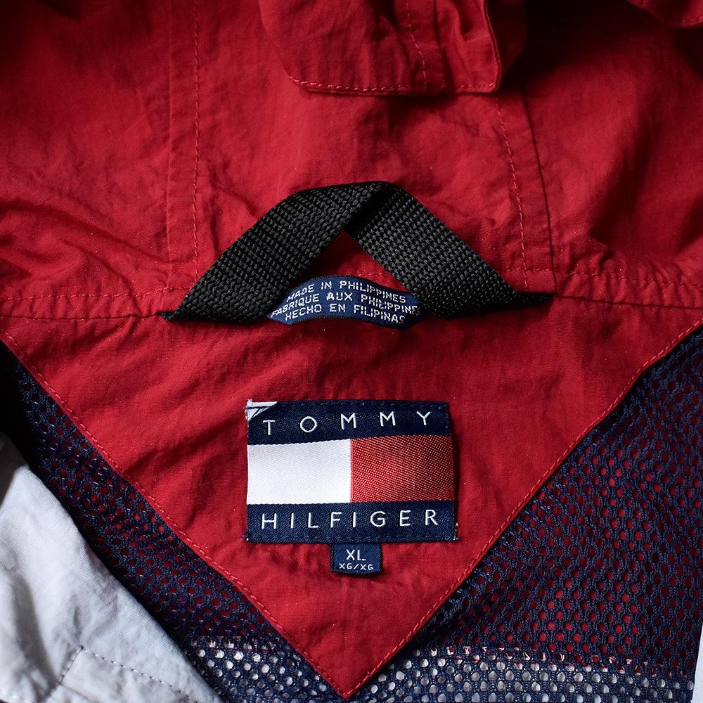 90's TOMMY HILFIGER ナイロン アノラックパーカー 240406H