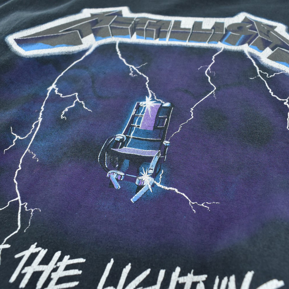 Y2K Metallica "Ride the Lightning" スラッシュメタル ロックTシャツ 260728H
