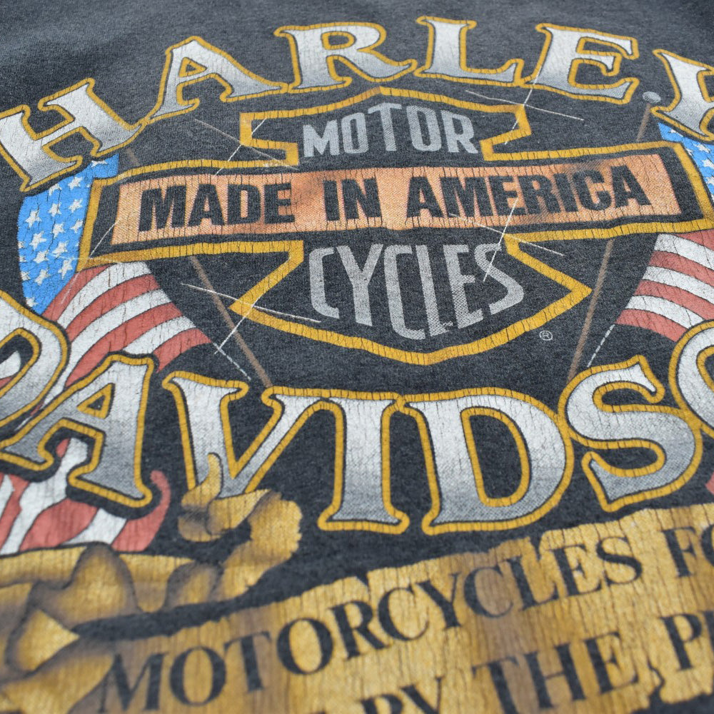 90's Harley-Davidson 3D Emblem 星条旗 バーアンドシールド ハーレーT 260901H